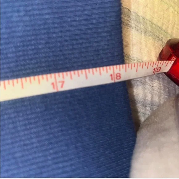 Blue Cropped Zip Up Hoodie - Picture 7 of 8